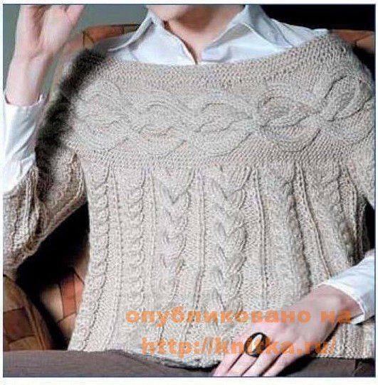 Женский пуловер из рубрики Вязание
