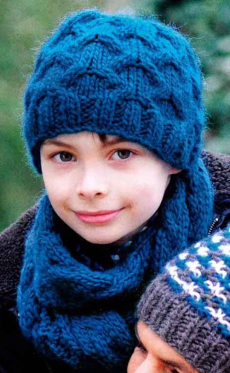 шарф с косами для мальчика спицами