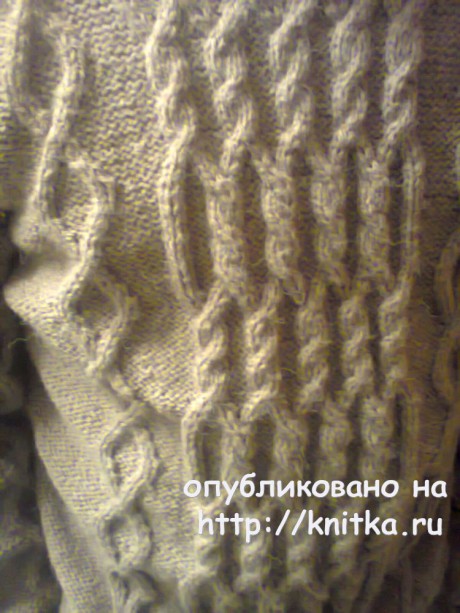 Мужской свитер спицами. Работа Татьяны Ивановны вязание и схемы вязания