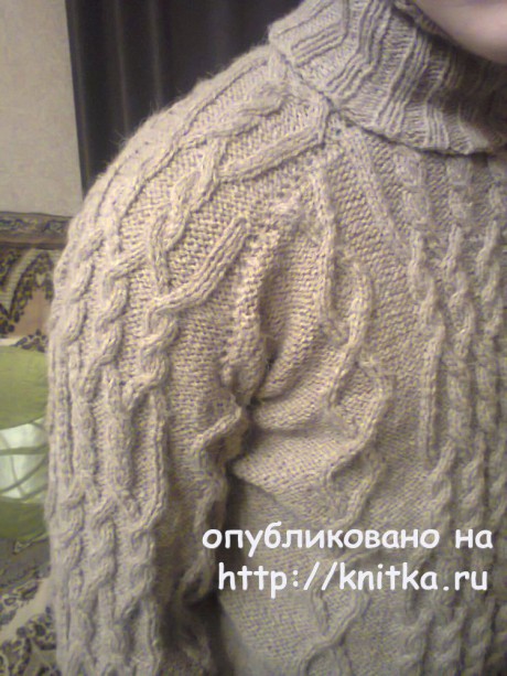 Мужской свитер спицами. Работа Татьяны Ивановны вязание и схемы вязания