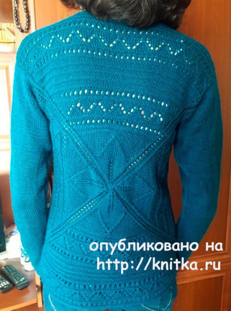 Пуловер спицами Легкий шарм. Работа Марины Ефименко вязание и схемы вязания