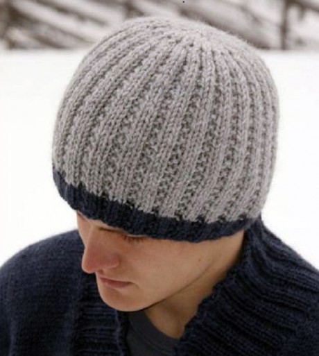фото вязаной мужской шапки