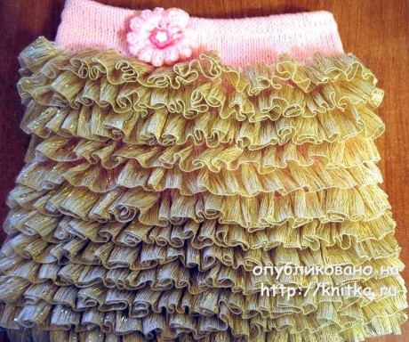 Детская юбка спицами. Работа Марины вязание и схемы вязания