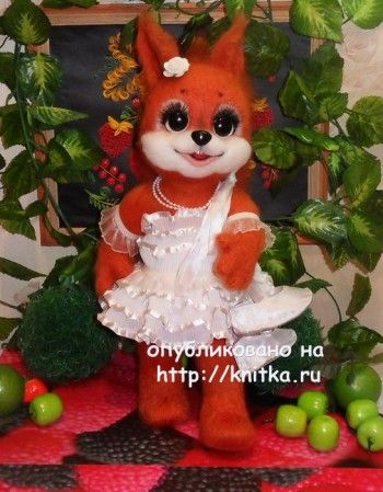 Вязаная игрушка – работа Ирины. Вязание спицами.