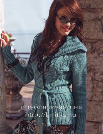 Вязание жакета. Вязание спицами.