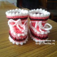 Вязаные спицами пинетки. Работы Елены Зубковой, Вязание для детей Вязаные спицами пинетки. Работы Елены Зубковой, Вязание для детей