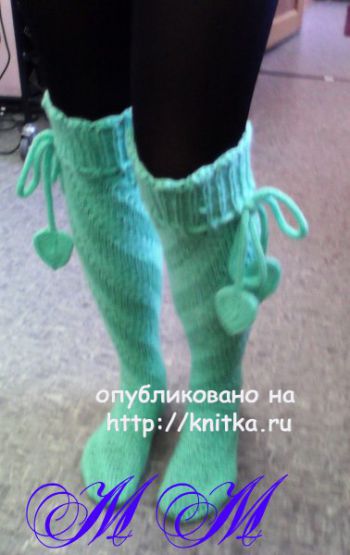 Гольфы спицами. Работа Марины Михайловны. Вязание спицами.