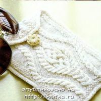 Вязание спицами футляра для очков.
