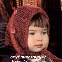Вязание спицами косынки.