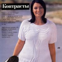 Пуловер с кокеткой.