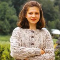 Вязаное пальто для девочки.