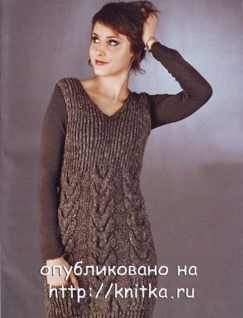 Страница 5 рубрики Вязаные детские платья Вязание платья для девочки спицами