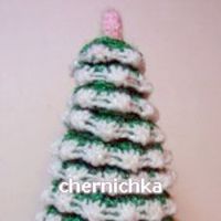 Вязаная спицами ёлочка.