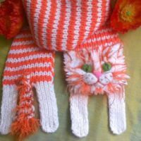 Вязаный шарф Котик.