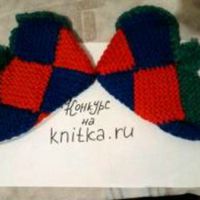 Тапочки из квадратных мотивов.