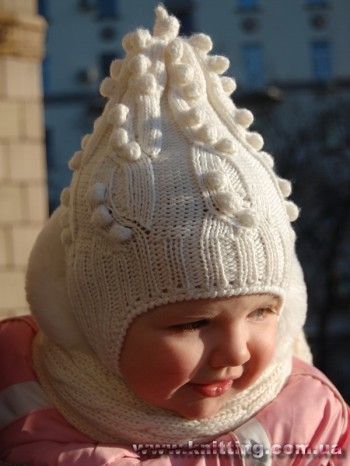 Теплая шапочка для девочки