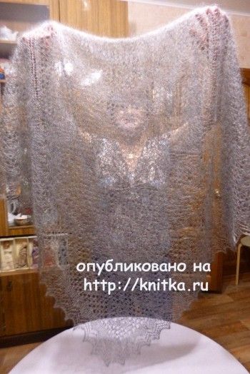 Вязаные спицами паутинки - работы Нины Ивановны