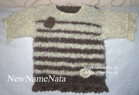 Туника для девочки спицами - работа NewNameNata вязание и схемы вязания