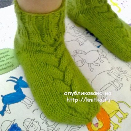 Детские носочки спицами. Работа Anya вязание и схемы вязания