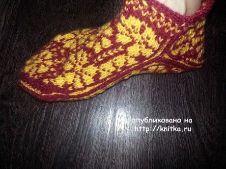 Носки с туркменским узором. Работы Фариды вязание и схемы вязания