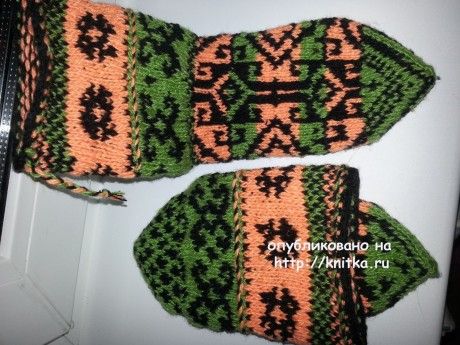 Носки с туркменским узором. Работы Фариды вязание и схемы вязания