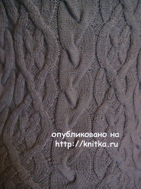 Вязаный женский свитер. Работа Анастасии вязание и схемы вязания