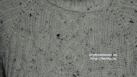 Женский свитер спицами. Работа Веры вязание и схемы вязания