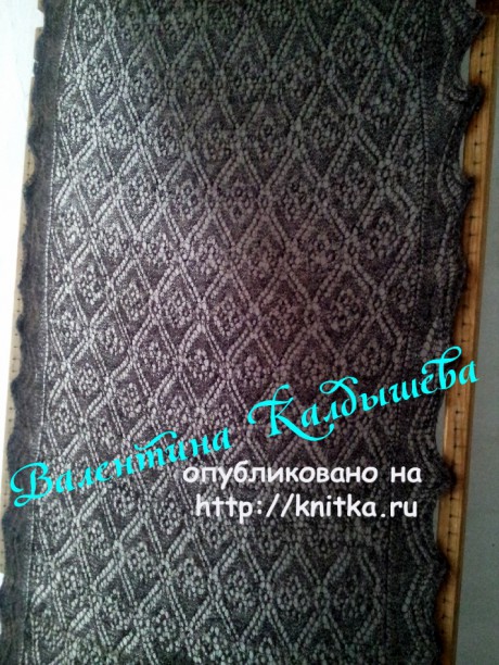 Оренбургский пуховый платок. Работа Валентины Калдышевой вязание и схемы вязания