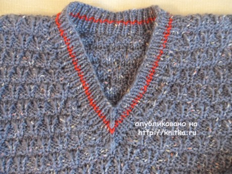 Пуловер для мальчика спицами. Работа Светланы Шевченко вязание и схемы вязания
