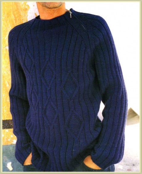 пуловер мужской спицами