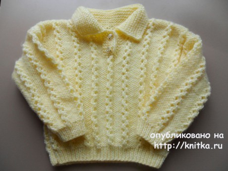 Детский пуловер спицами. Работа Светланы Шевченко вязание и схемы вязания