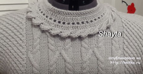 Пончо - пуловер Shayta для девочки. Работа Оксаны Усмановой вязание и схемы вязания