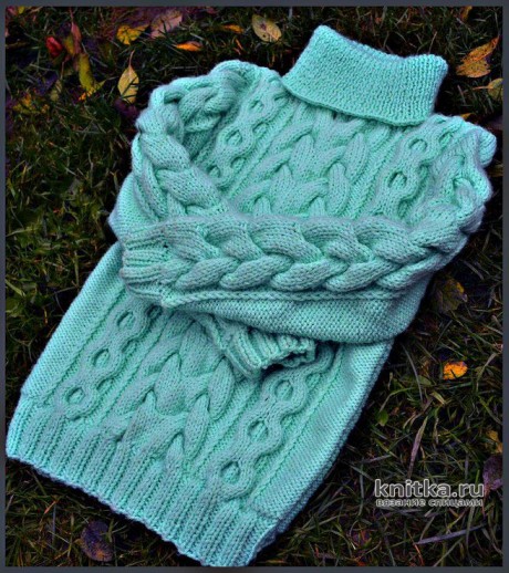 Вязаный детский свитер. Работа Любови вязание и схемы вязания