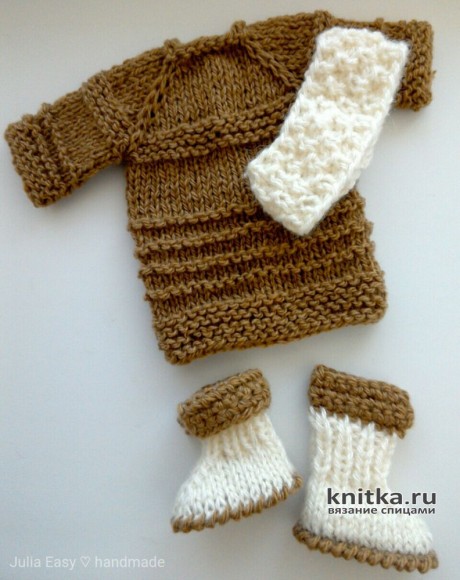 Теплый комплект для куклы Paola Reina. Работа Julia Easy вязание и схемы вязания