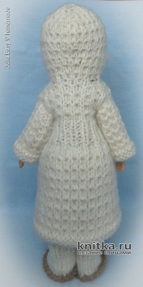 Зимнее пальто с капюшоном для куклы Paola Reina. Работа Julia Easy вязание и схемы вязания