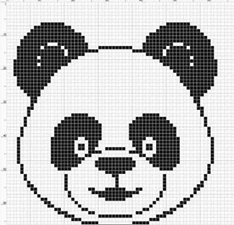 схемы вязания узора панда спицами