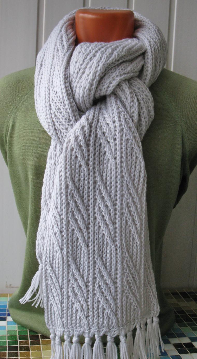 Красивая вязка спицами для шарфа