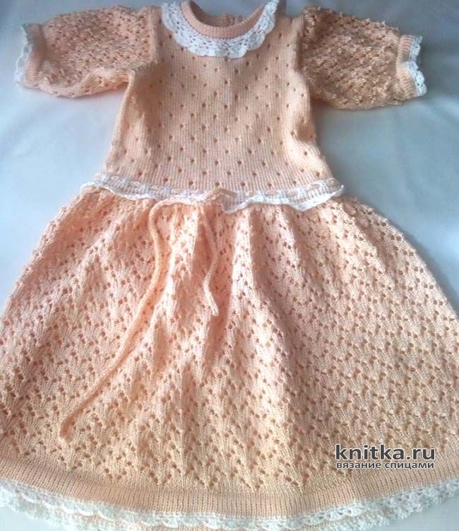 Вязаное платье для девочки (124 фото)