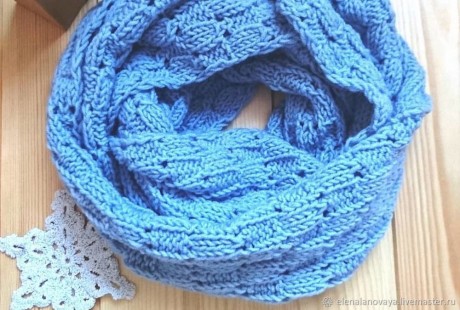 Как связать красивый шарф спицами, идеи из интернет