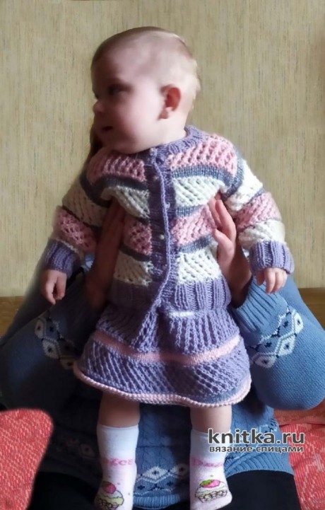 Кофточка и юбочка для девочки на 1-2 года. Работа Ирины Промашковой вязание и схемы вязания
