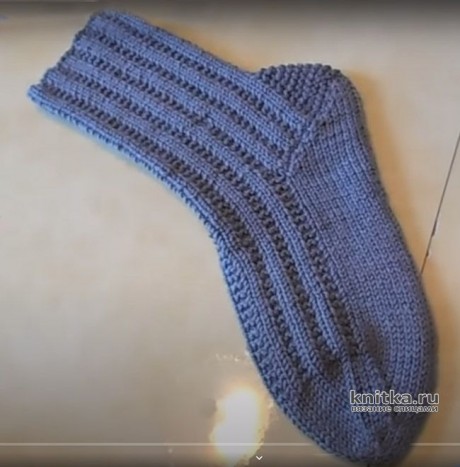 Мужские носки КАРДИНАЛ спицами с КРАСИВОЙ пяткой вязание и схемы вязания