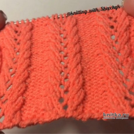 Узор спицами Ажурные дорожки вязание и схемы вязания