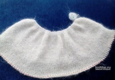 Женский свитер спицами с рукавом фонарик. Работа Елены вязание и схемы вязания