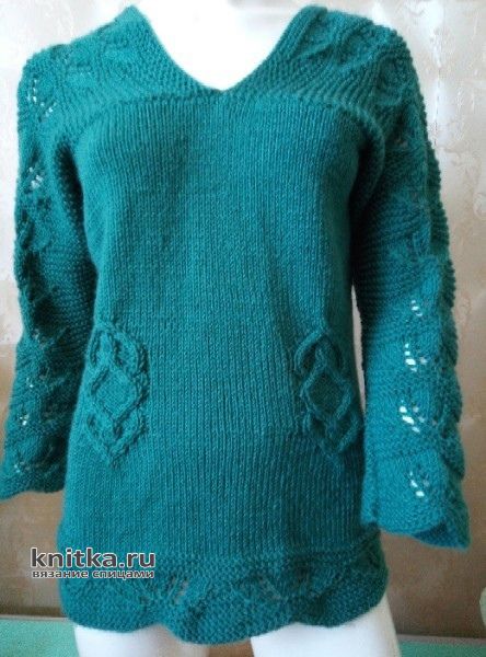 Вяжем пуловер спицами для женщин