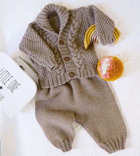 Жакет и штанишки для малыша спицами. Вязание спицами. 0n