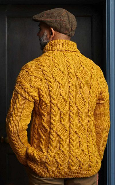 Теплый мужской свитер. Спицы