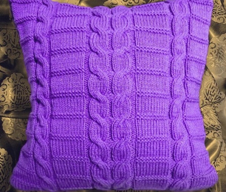 Чехлы для подушек - вязание для дома спицами