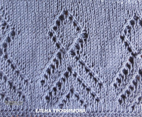 Платье спицами из пряжи секционного крашения. Работа Елены Трофимовой вязание и схемы вязания