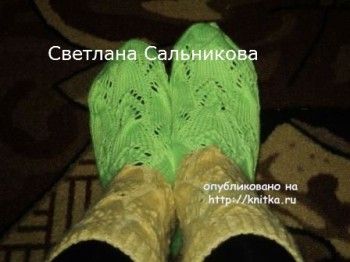 Носки спицами – работы Светланы Сальниковой. Вязание спицами.