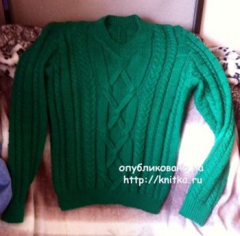 пуловер мужской от Наталии вязание спицами